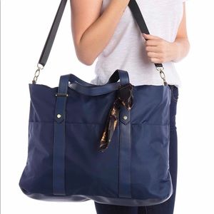NWT Madden Girl Weekender Overnight Tote Bag Navy
